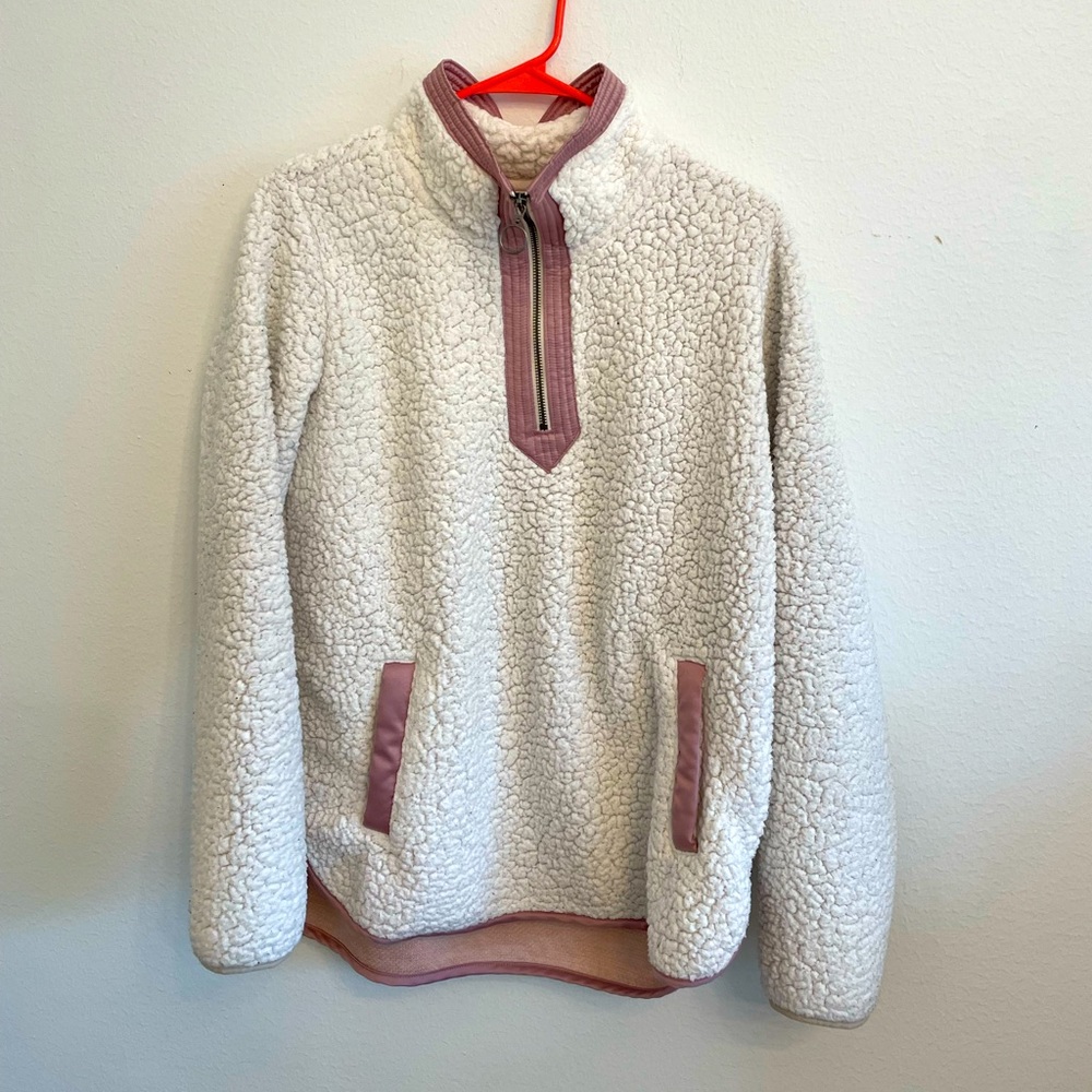 Abercrombie Sherpa Quarter Zip - Size M